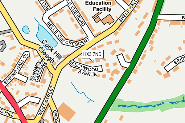 HX3 7ND map - OS OpenMap – Local (Ordnance Survey)