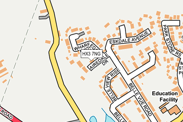 HX3 7NG map - OS OpenMap – Local (Ordnance Survey)