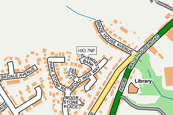 HX3 7NP map - OS OpenMap – Local (Ordnance Survey)