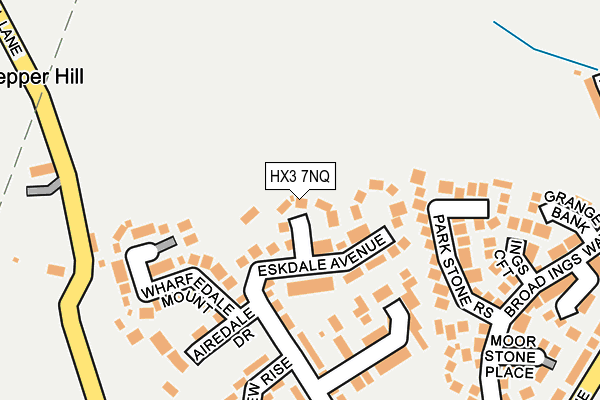 HX3 7NQ map - OS OpenMap – Local (Ordnance Survey)