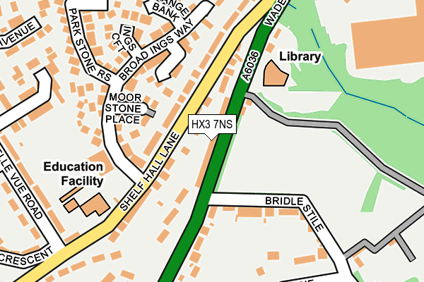 HX3 7NS map - OS OpenMap – Local (Ordnance Survey)