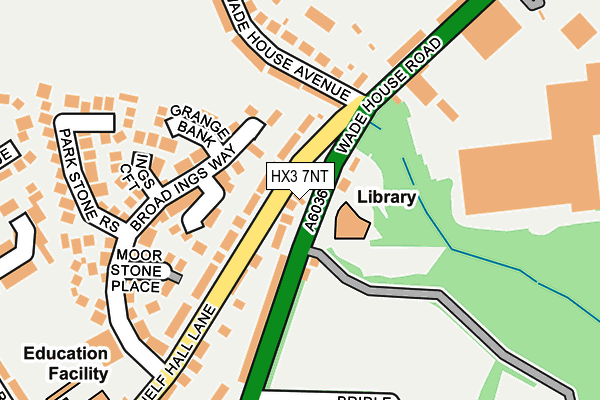 HX3 7NT map - OS OpenMap – Local (Ordnance Survey)