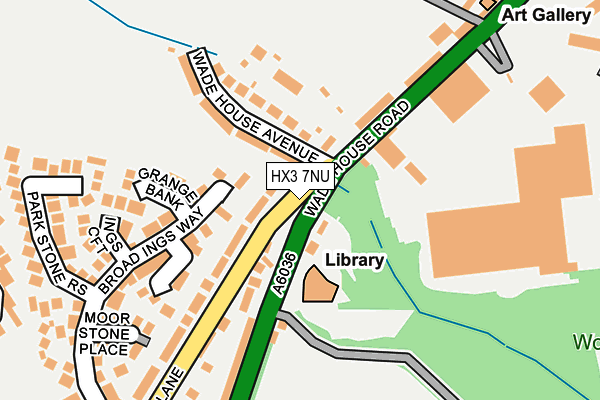 HX3 7NU map - OS OpenMap – Local (Ordnance Survey)