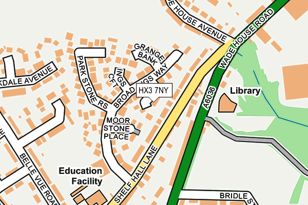 HX3 7NY map - OS OpenMap – Local (Ordnance Survey)