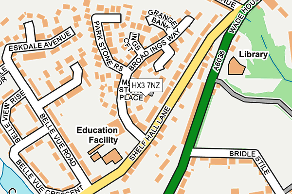HX3 7NZ map - OS OpenMap – Local (Ordnance Survey)