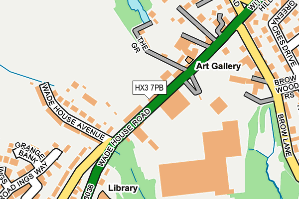 HX3 7PB map - OS OpenMap – Local (Ordnance Survey)