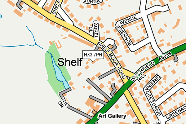 HX3 7PH map - OS OpenMap – Local (Ordnance Survey)