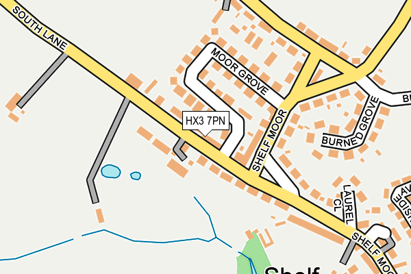 HX3 7PN map - OS OpenMap – Local (Ordnance Survey)