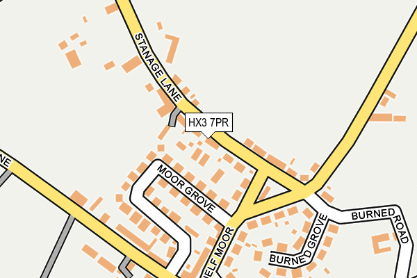 HX3 7PR map - OS OpenMap – Local (Ordnance Survey)