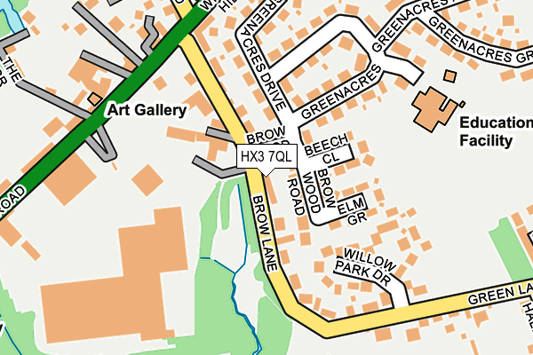 HX3 7QL map - OS OpenMap – Local (Ordnance Survey)