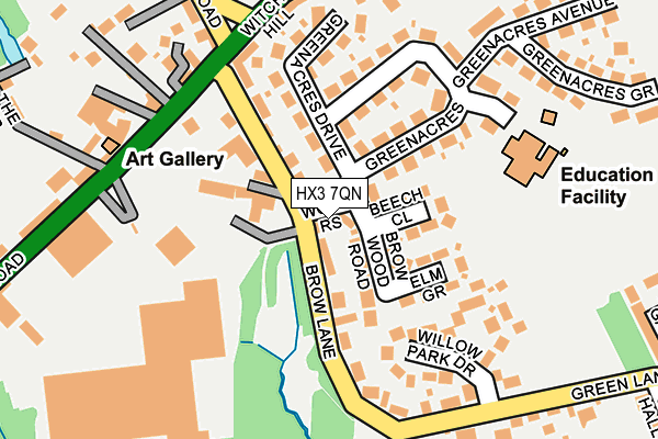 HX3 7QN map - OS OpenMap – Local (Ordnance Survey)