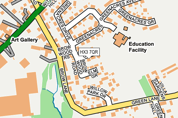 HX3 7QR map - OS OpenMap – Local (Ordnance Survey)