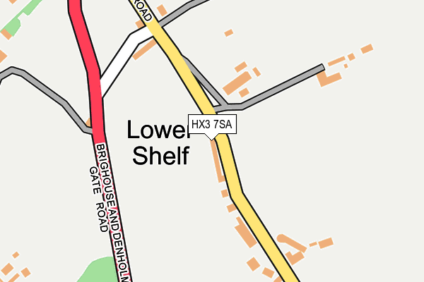 HX3 7SA map - OS OpenMap – Local (Ordnance Survey)