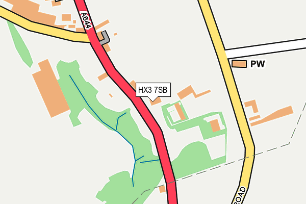 HX3 7SB map - OS OpenMap – Local (Ordnance Survey)