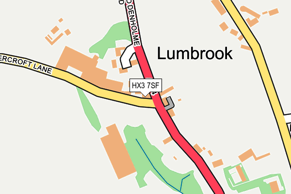 HX3 7SF map - OS OpenMap – Local (Ordnance Survey)