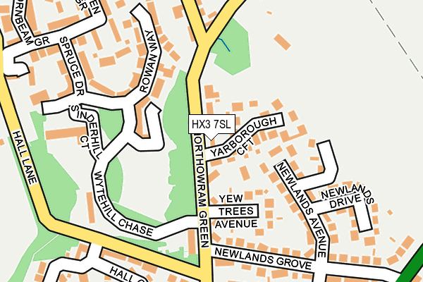 HX3 7SL map - OS OpenMap – Local (Ordnance Survey)