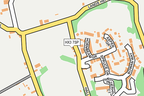 HX3 7SP map - OS OpenMap – Local (Ordnance Survey)