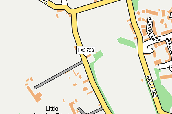 HX3 7SS map - OS OpenMap – Local (Ordnance Survey)