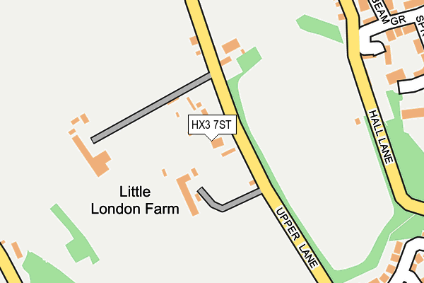 HX3 7ST map - OS OpenMap – Local (Ordnance Survey)