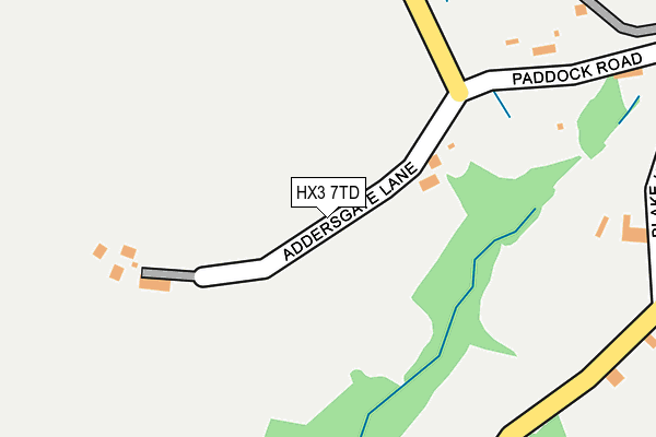 HX3 7TD map - OS OpenMap – Local (Ordnance Survey)