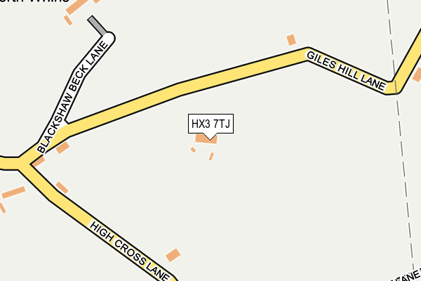 HX3 7TJ map - OS OpenMap – Local (Ordnance Survey)