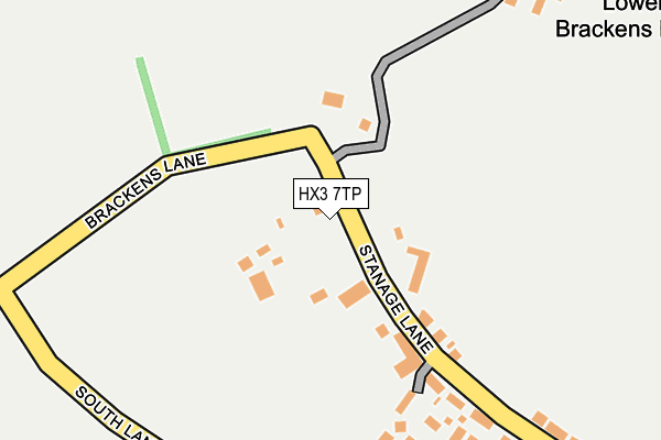 HX3 7TP map - OS OpenMap – Local (Ordnance Survey)