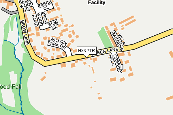 HX3 7TR map - OS OpenMap – Local (Ordnance Survey)