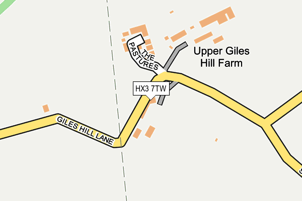 HX3 7TW map - OS OpenMap – Local (Ordnance Survey)