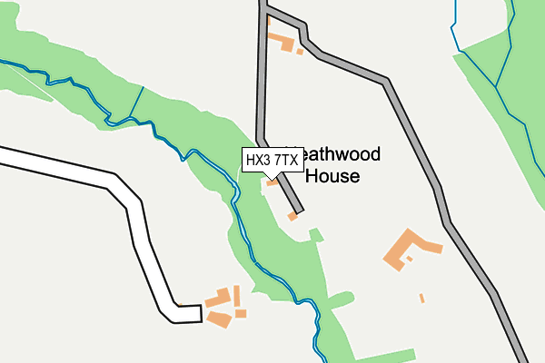 HX3 7TX map - OS OpenMap – Local (Ordnance Survey)