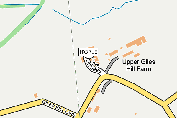 HX3 7UE map - OS OpenMap – Local (Ordnance Survey)