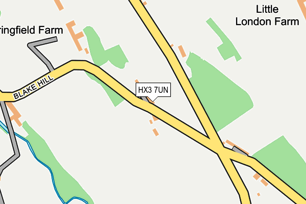 HX3 7UN map - OS OpenMap – Local (Ordnance Survey)