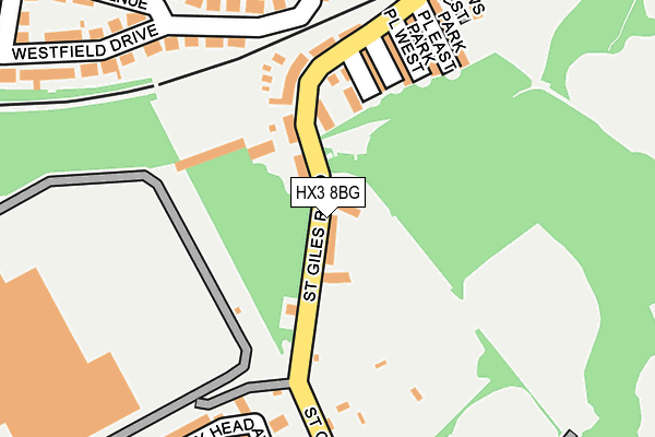 HX3 8BG map - OS OpenMap – Local (Ordnance Survey)
