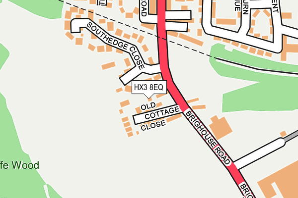 HX3 8EQ map - OS OpenMap – Local (Ordnance Survey)