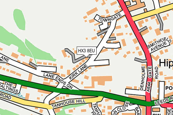 HX3 8EU map - OS OpenMap – Local (Ordnance Survey)