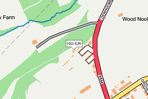 HX3 8JR map - OS OpenMap – Local (Ordnance Survey)