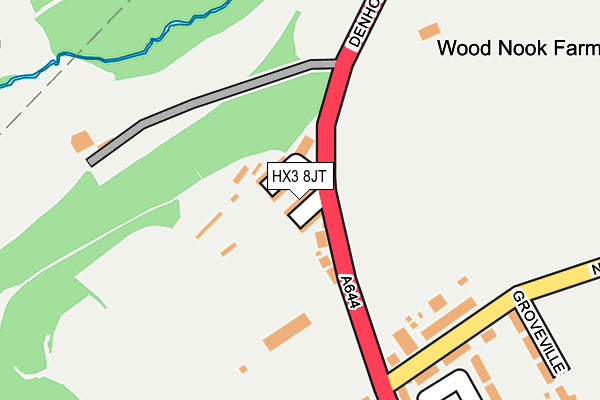 HX3 8JT map - OS OpenMap – Local (Ordnance Survey)