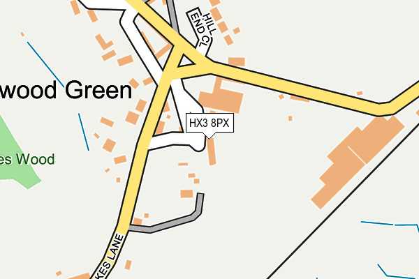 HX3 8PX map - OS OpenMap – Local (Ordnance Survey)