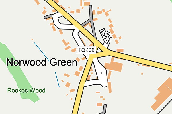 HX3 8QB map - OS OpenMap – Local (Ordnance Survey)