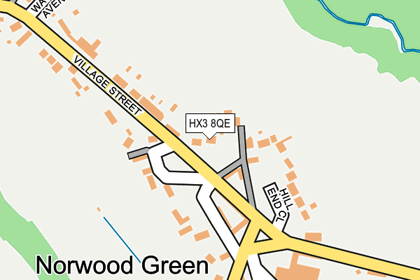 HX3 8QE map - OS OpenMap – Local (Ordnance Survey)