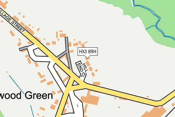 HX3 8RH map - OS OpenMap – Local (Ordnance Survey)