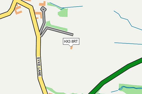 HX3 8RT map - OS OpenMap – Local (Ordnance Survey)