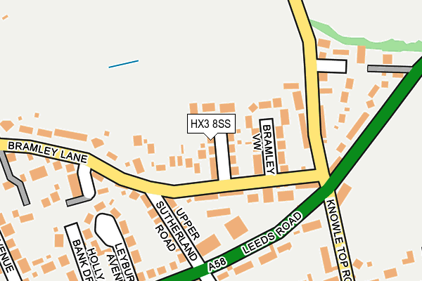 HX3 8SS map - OS OpenMap – Local (Ordnance Survey)