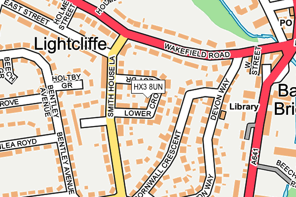 HX3 8UN map - OS OpenMap – Local (Ordnance Survey)