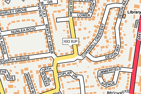 HX3 8UP map - OS OpenMap – Local (Ordnance Survey)