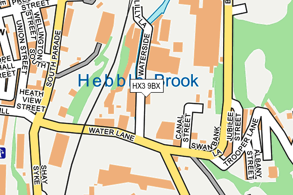 HX3 9BX map - OS OpenMap – Local (Ordnance Survey)