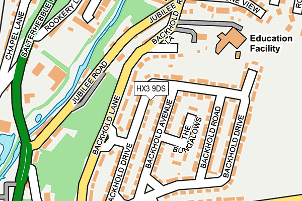 HX3 9DS map - OS OpenMap – Local (Ordnance Survey)