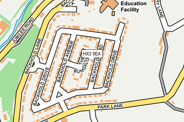 HX3 9EA map - OS OpenMap – Local (Ordnance Survey)