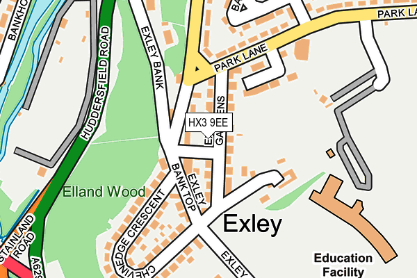 HX3 9EE map - OS OpenMap – Local (Ordnance Survey)