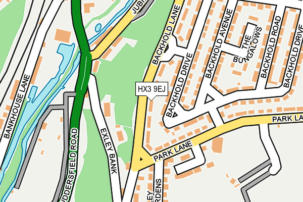 HX3 9EJ map - OS OpenMap – Local (Ordnance Survey)