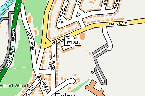 HX3 9ER map - OS OpenMap – Local (Ordnance Survey)